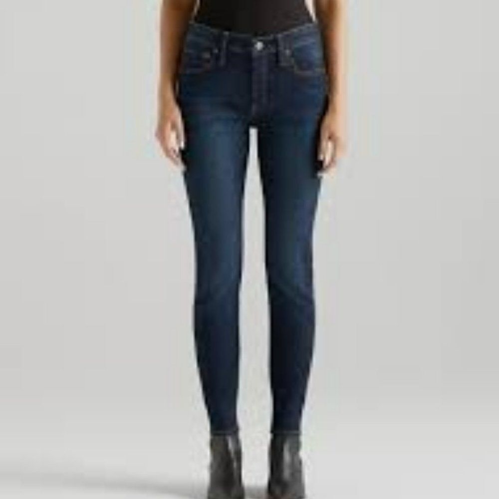 PREMIUM EDWIN PIXIE MID RISE SKINNY JEANS IN DARKER WASH SIZE 24 FROM EVEREVE